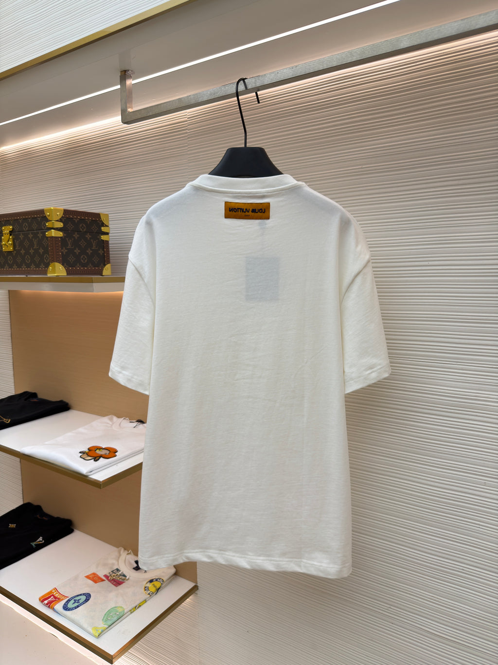 LV 1AFV79 Embroidered Signature Cotton T-Shirt