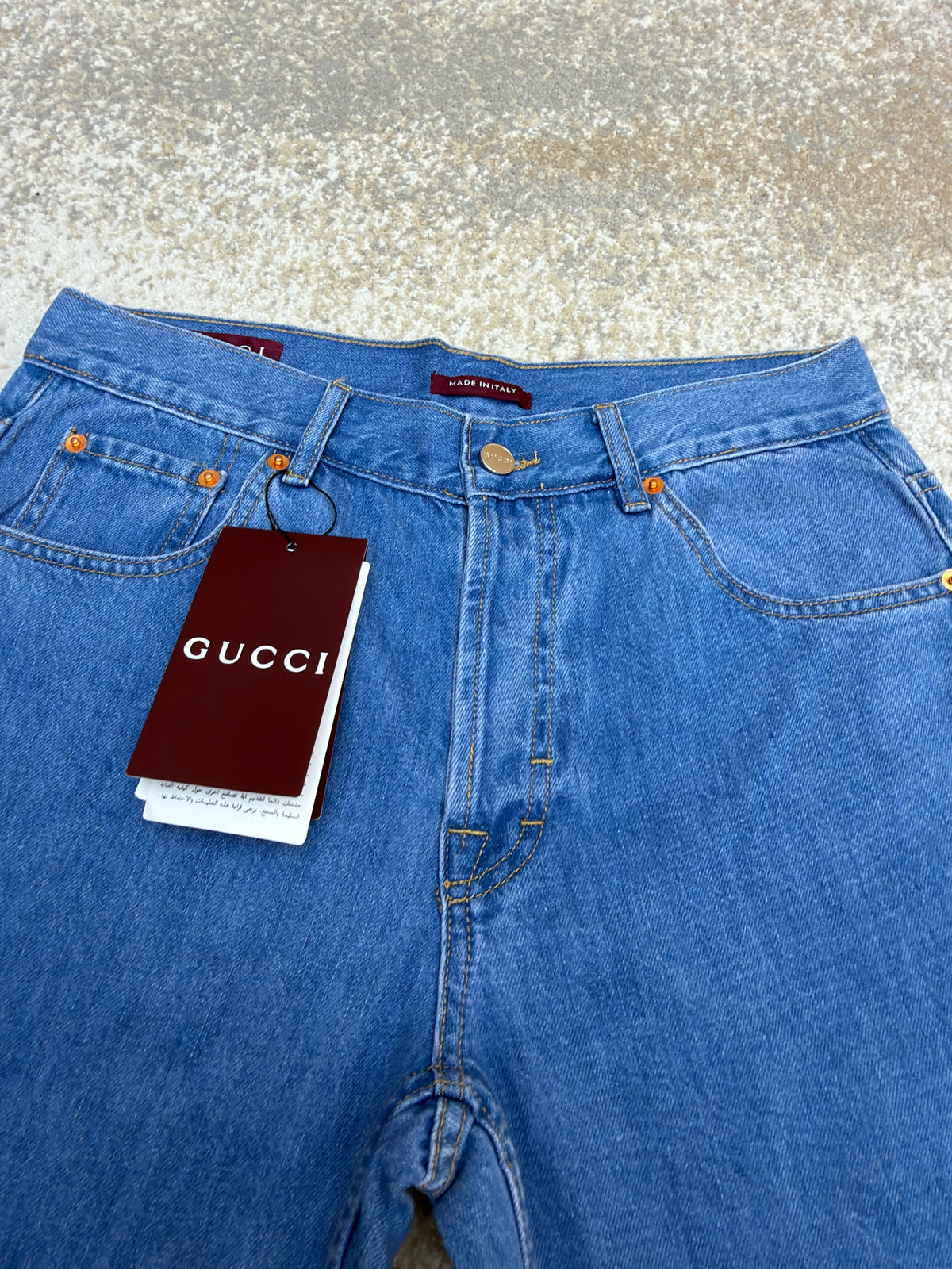 Gucci Tapered Fit Denim Trousers