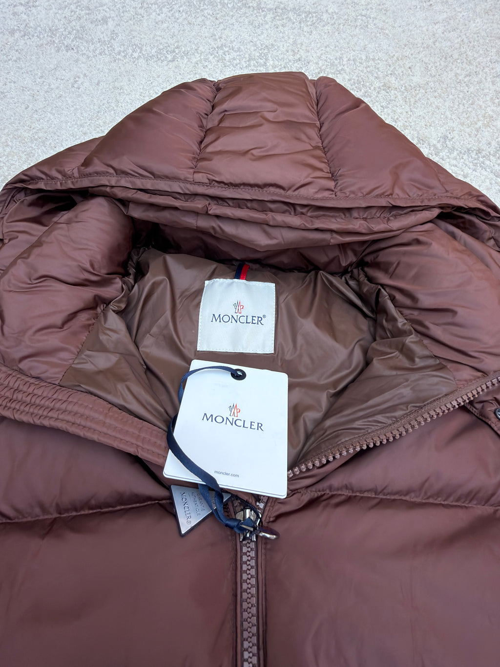 Moncler Maya Hooded Short Down Jacket in Matte Nylon