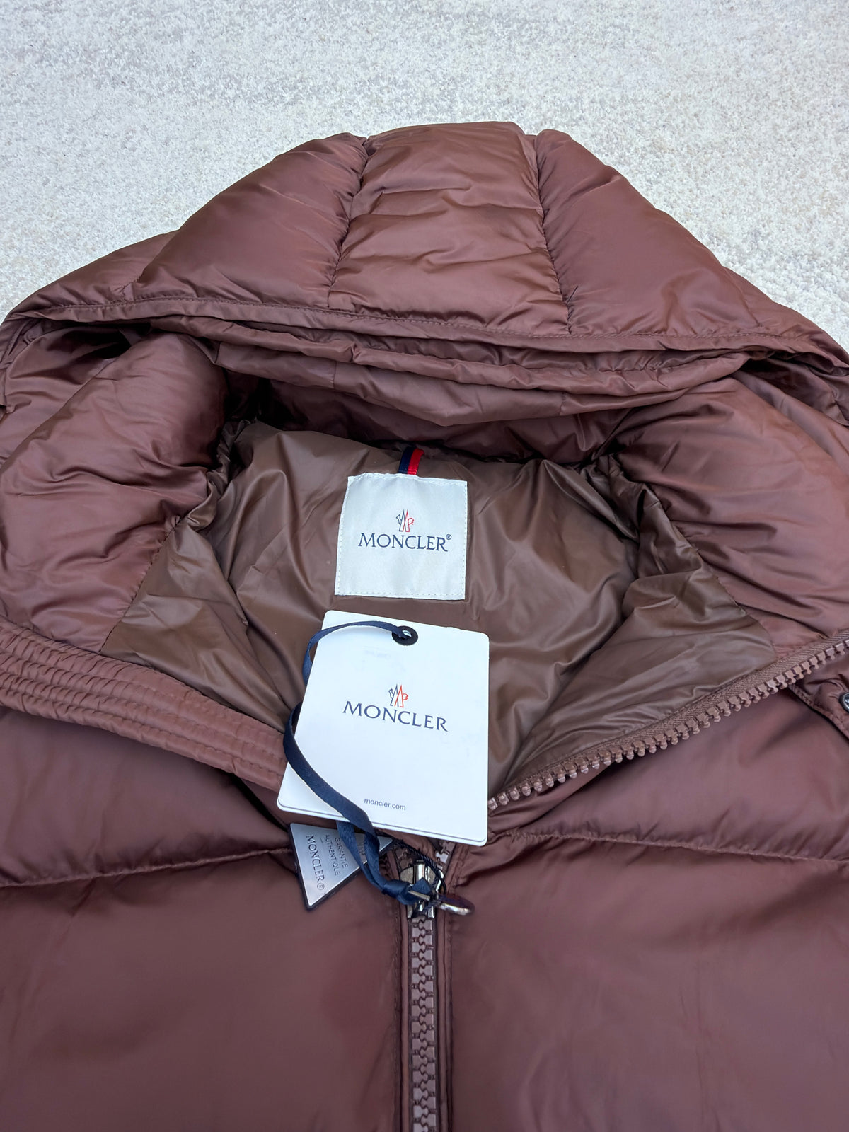 Moncler Maya Hooded Short Down Jacket in Matte Nylon