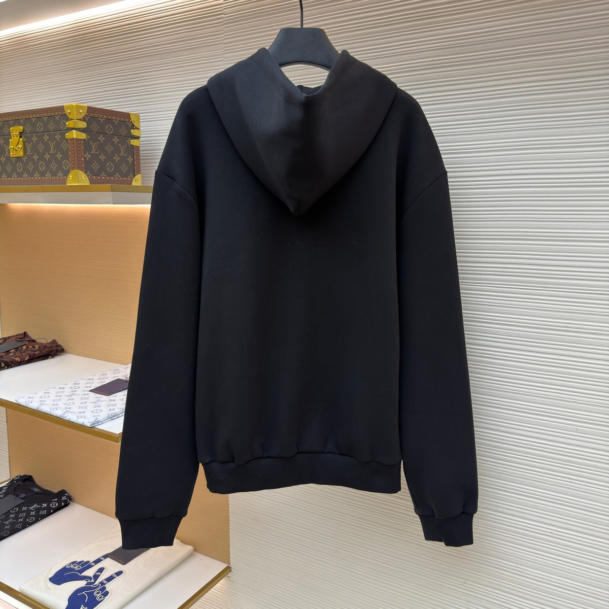 LV 1AGILO Embroidered Jersey Zip-Through Hoodie