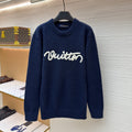 LV 1AKLW8 Embroidered Signature Long-Sleeved Crewneck