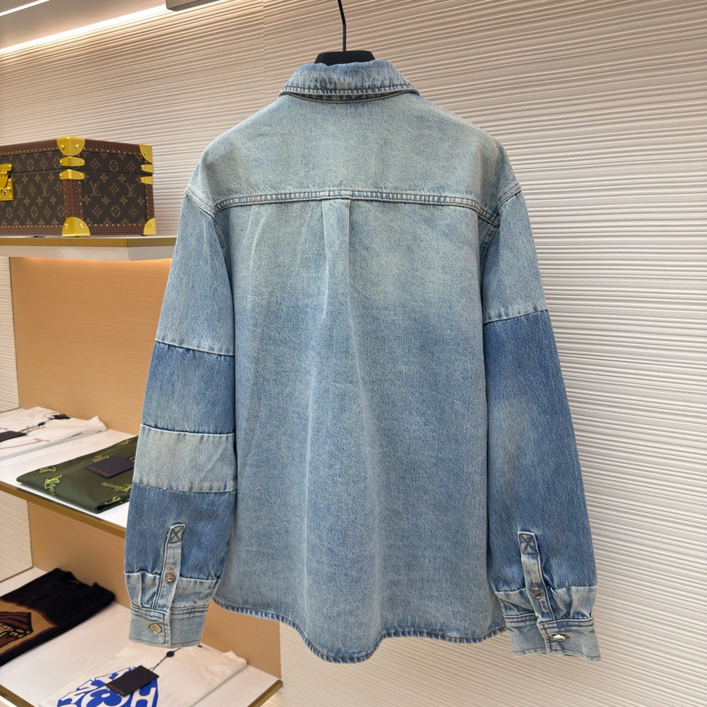 Gucci Patchwork Denim Shirt