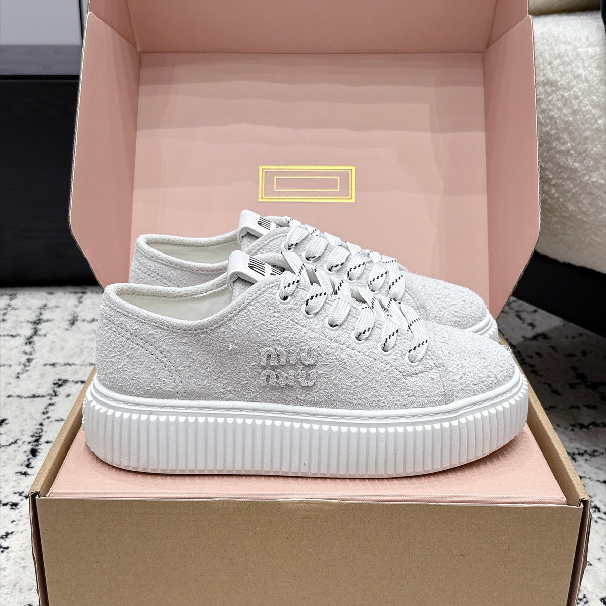 Miu Miu Suede Sneaker