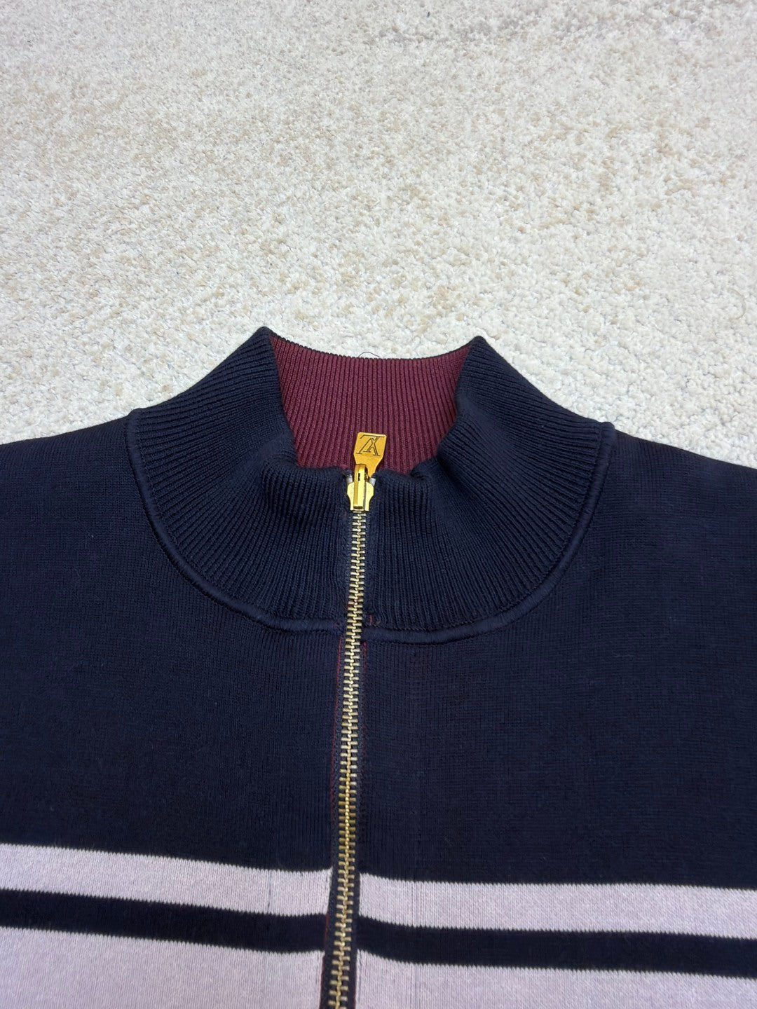 LV 1AKLUQ Double Face Reversible Jacquard Track Top