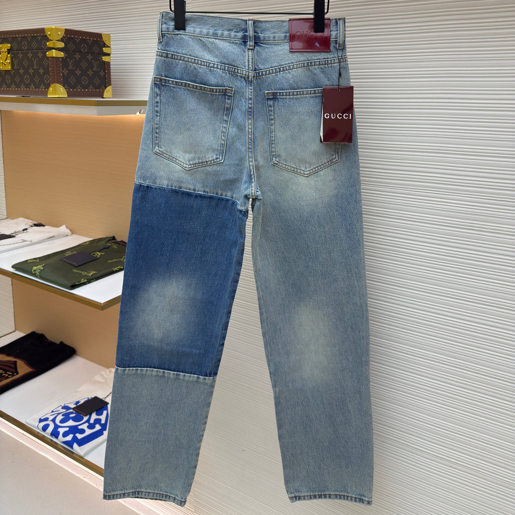 Gucci Patchwork Denim Pants