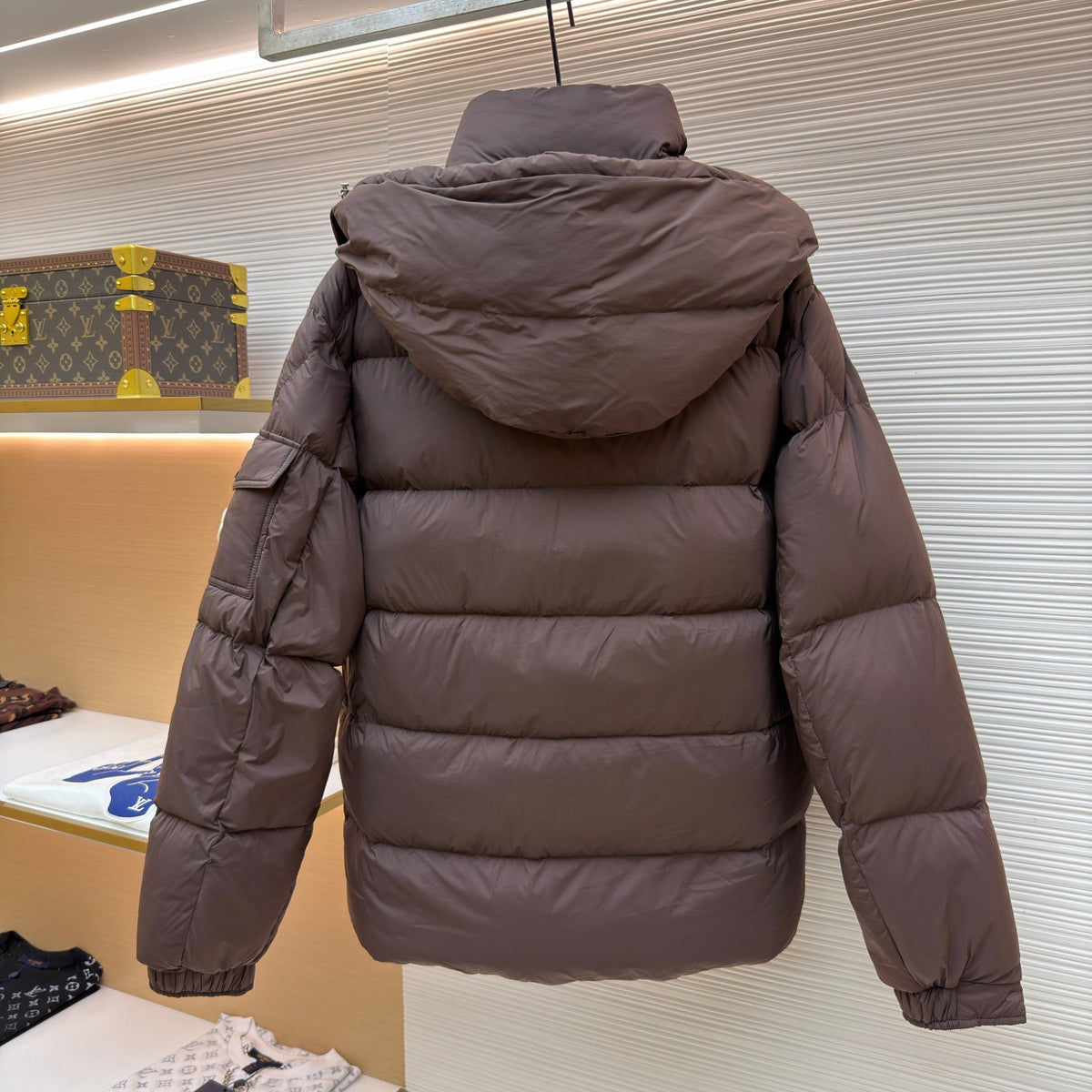 Moncler Maya Hooded Short Down Jacket in Matte Nylon