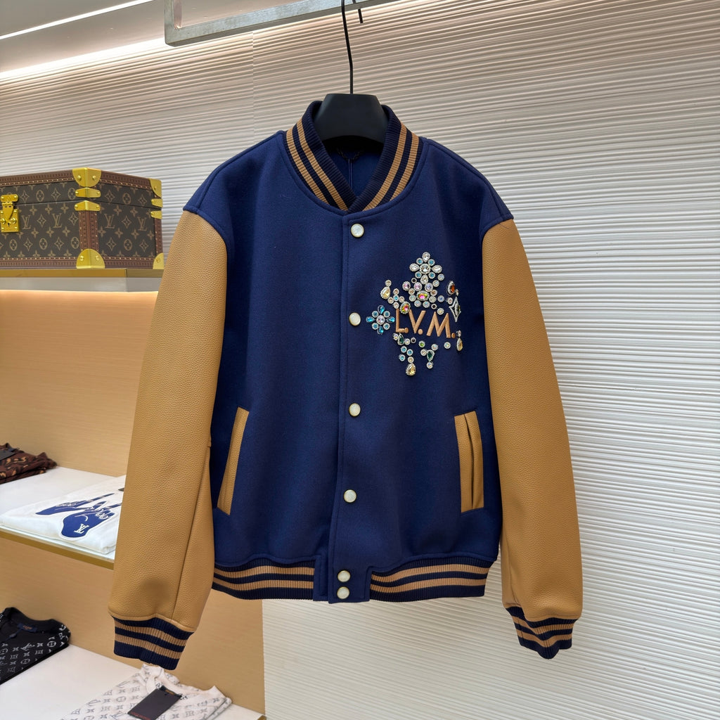 LV 1AJVKR Embellished Varsity Jacket