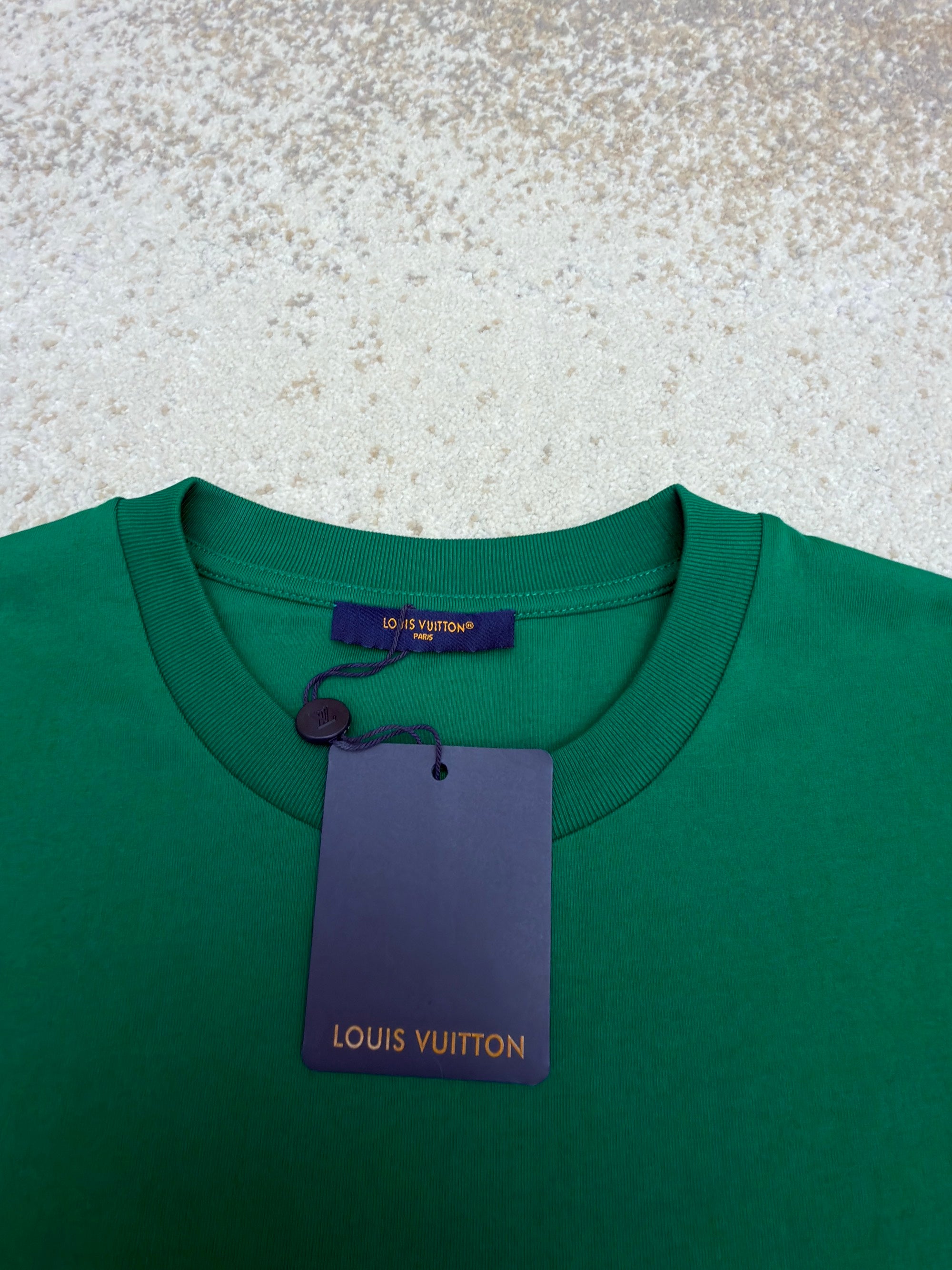 LV 1AK6I9 Embroidered Signature Short-Sleeved T-Shirt