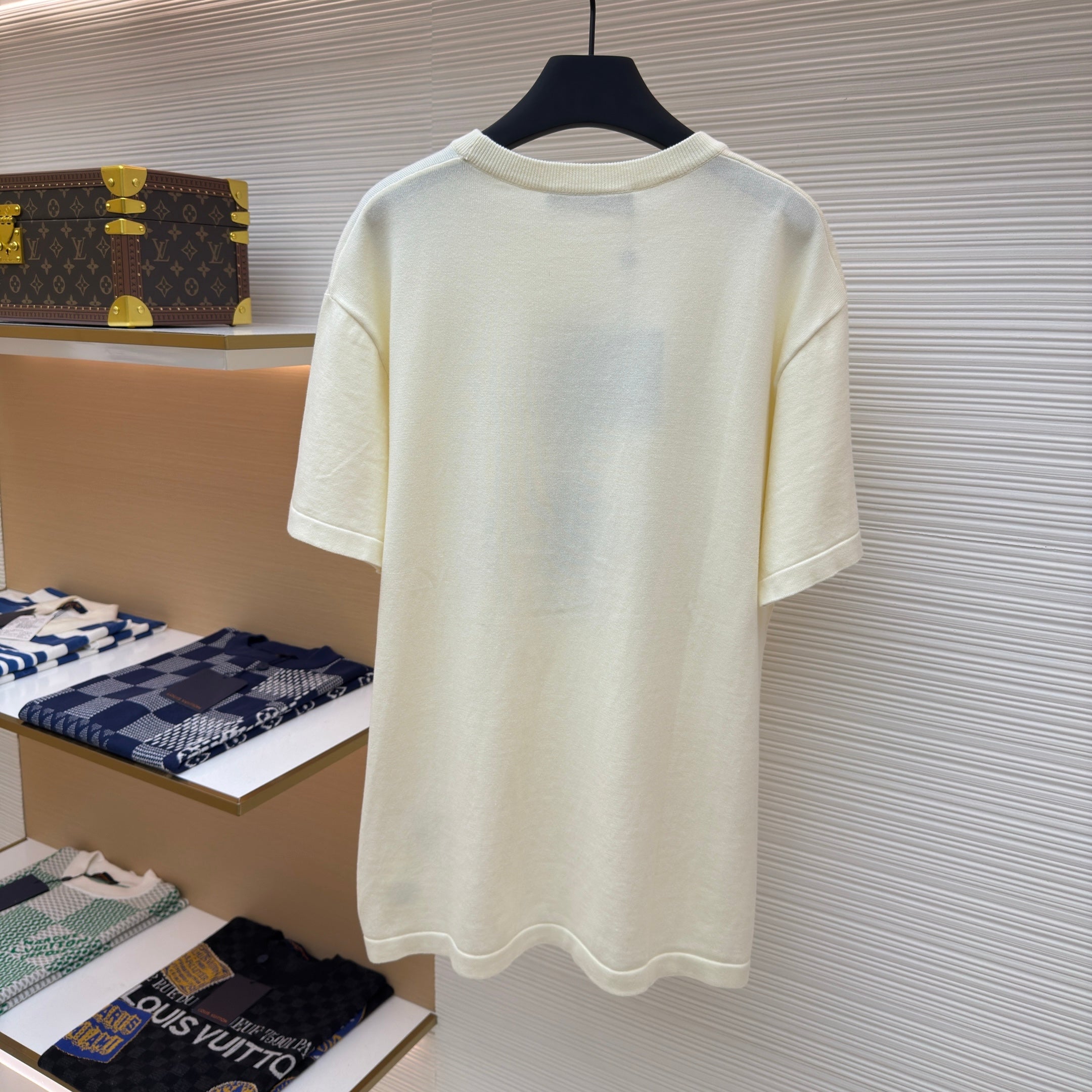 LV x Nigo 1A9GOM Intarsia Jacquard Duck Short-Sleeved Crewneck