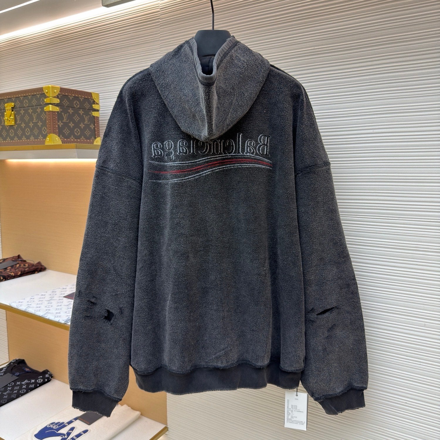 Balenciaga Political Campaign Inside-Out Zip-Up Hoodie