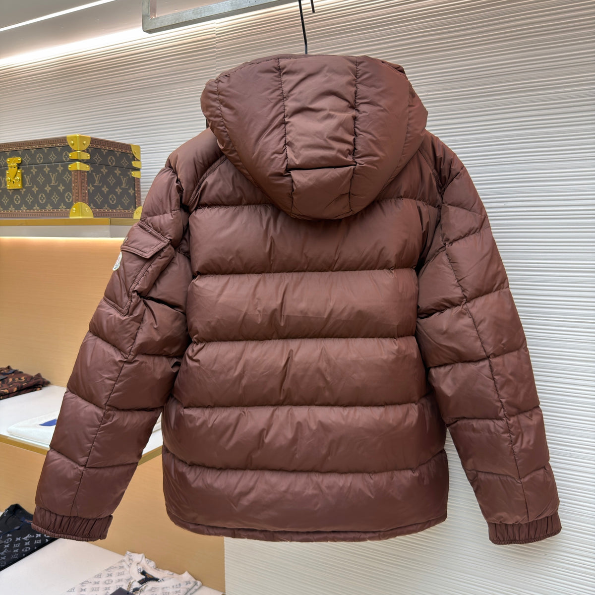 Moncler Maya Hooded Short Down Jacket in Matte Nylon