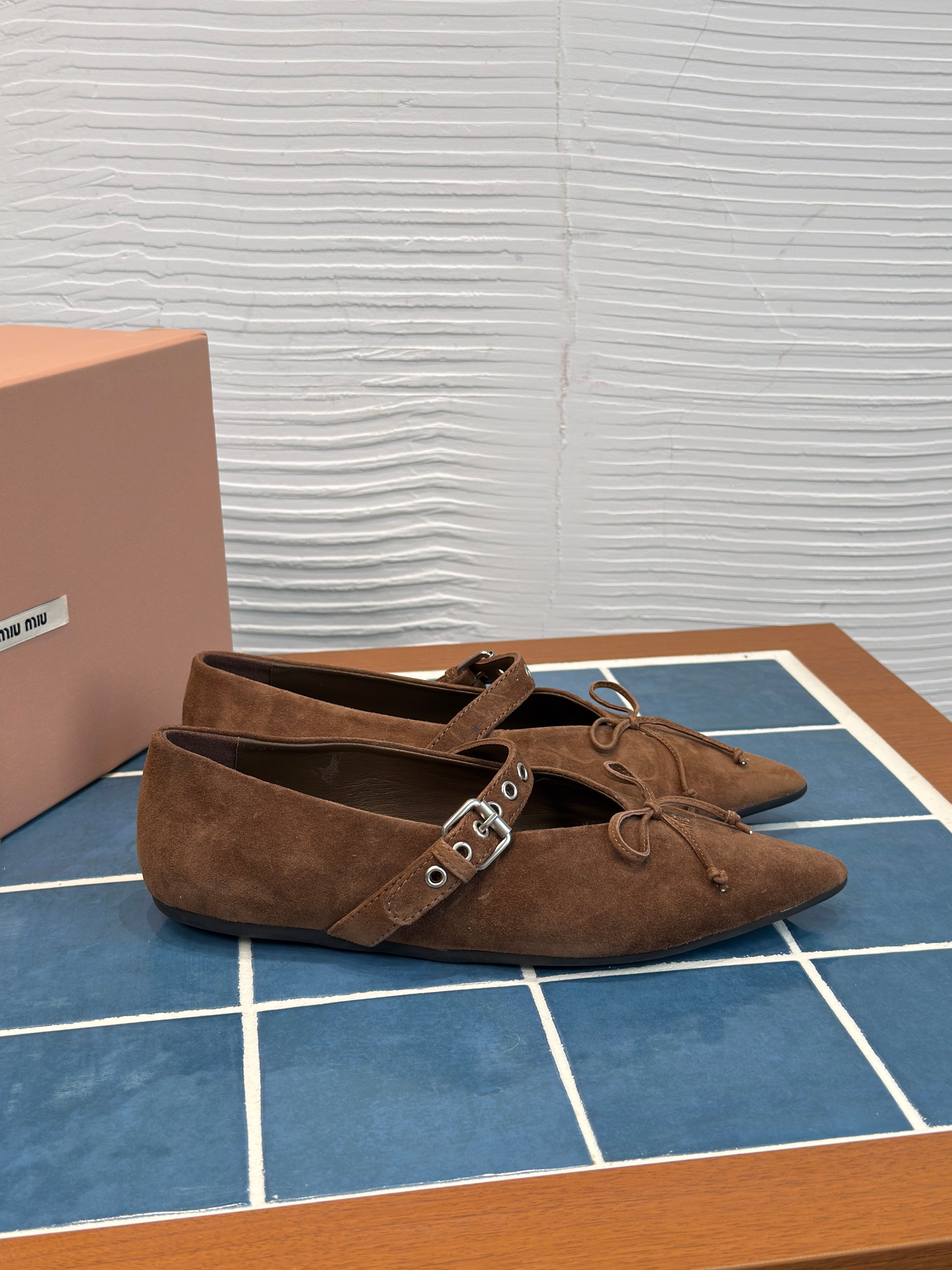 Miu Miu Suede ballerinas