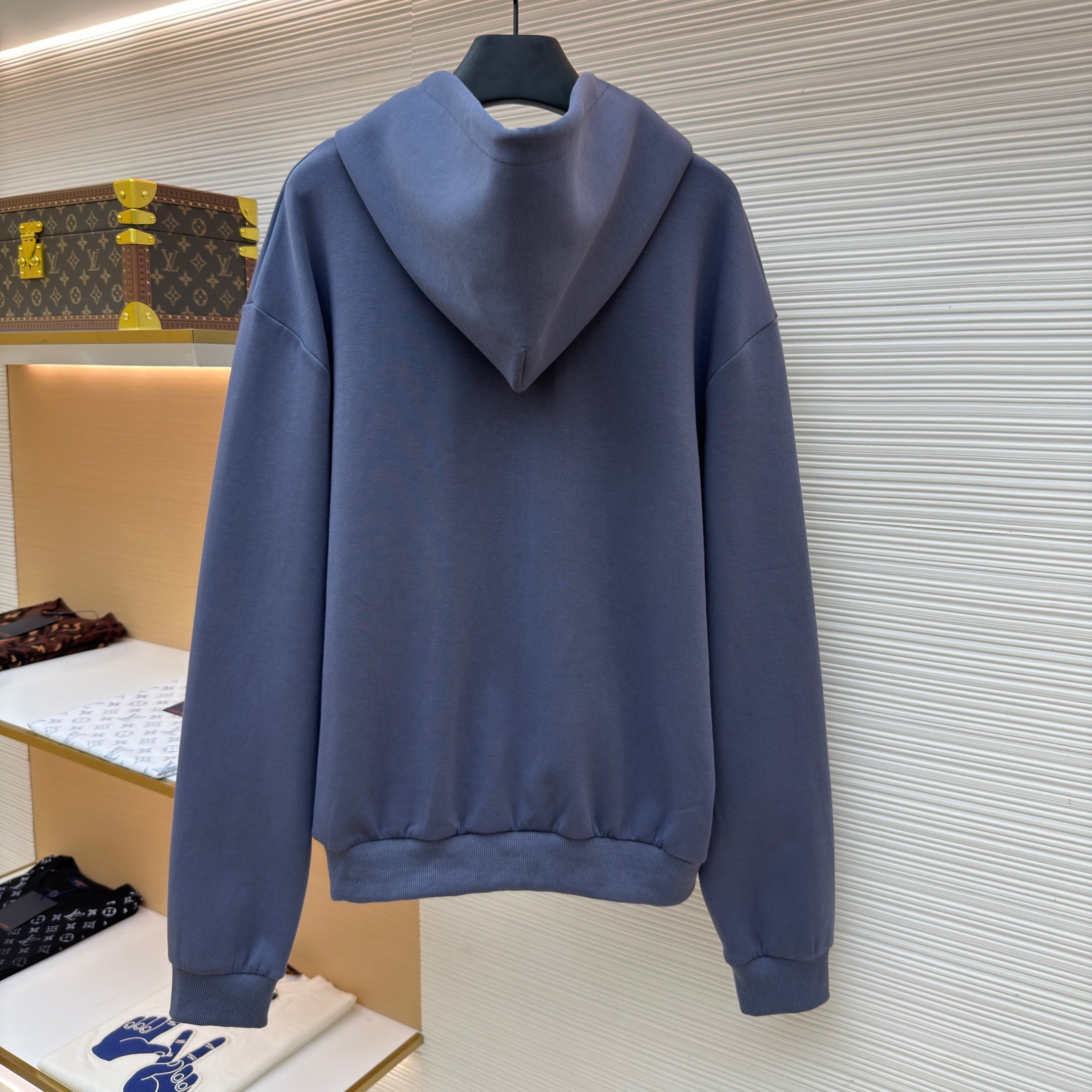 LV 1AFRB1 Embroidered Jersey Jacket with Zipper and Hood