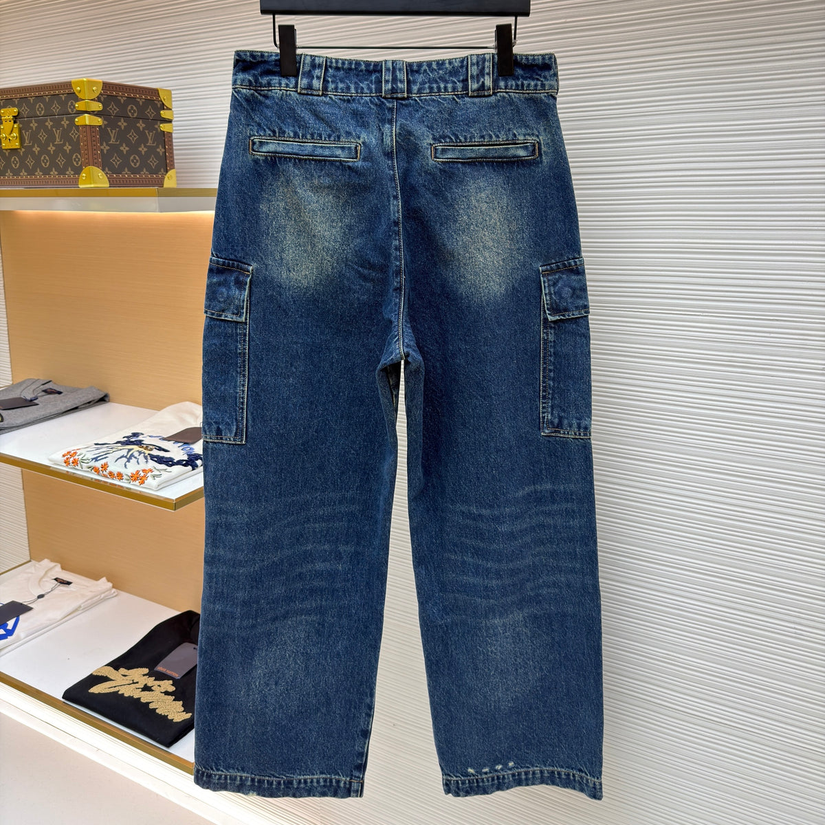 Prada Baggy Denim Cargo Pants