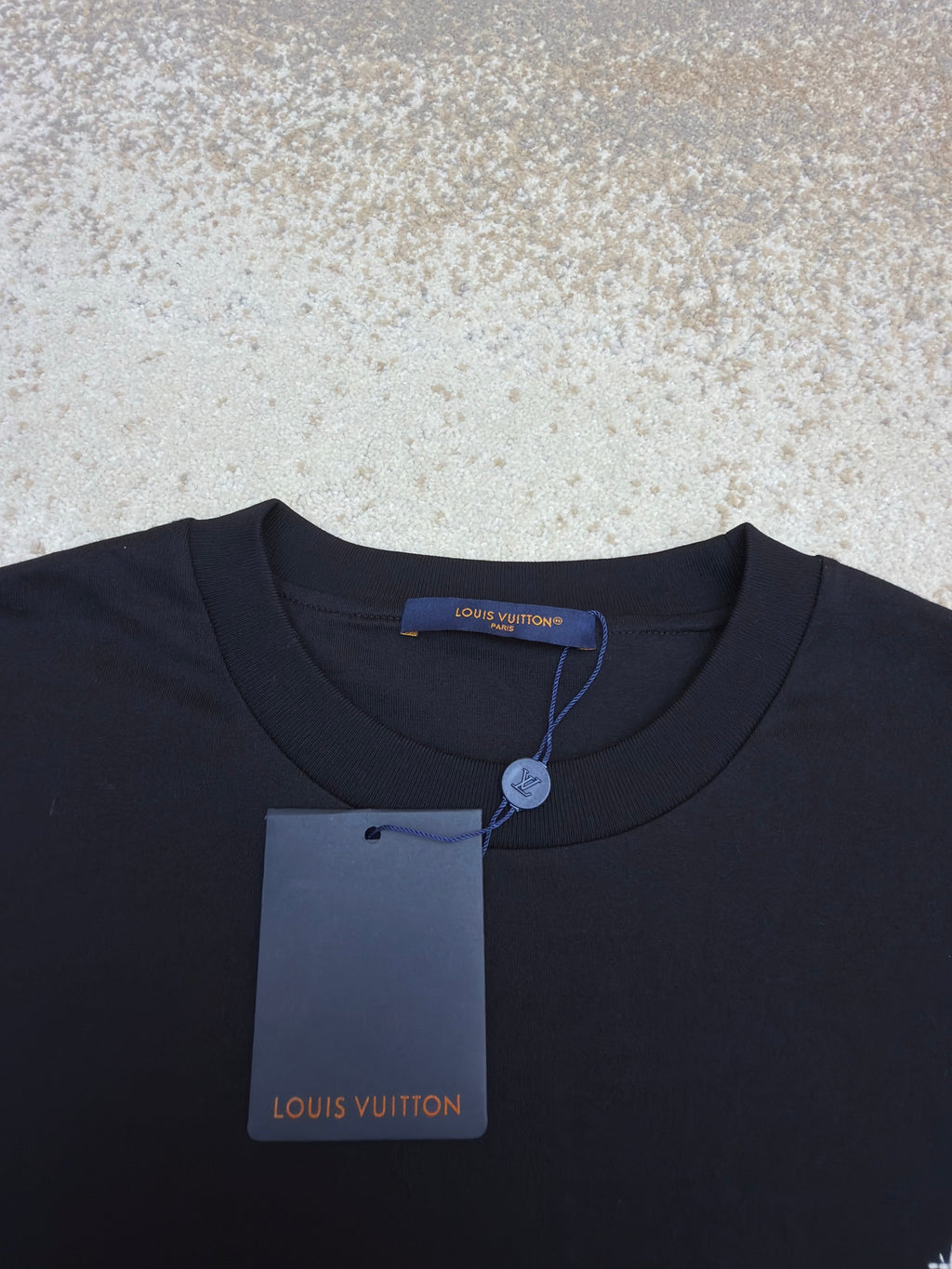 LV 1AK7G3 Embroidered Signature Short-Sleeved T-Shirt