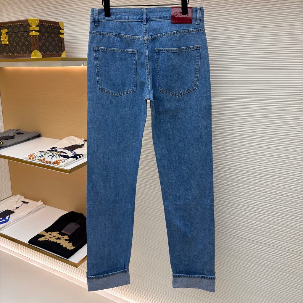Gucci Tapered Fit Denim Trousers