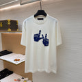 LV 1AK6ZF Short-Sleeved Signature Patch Crewneck