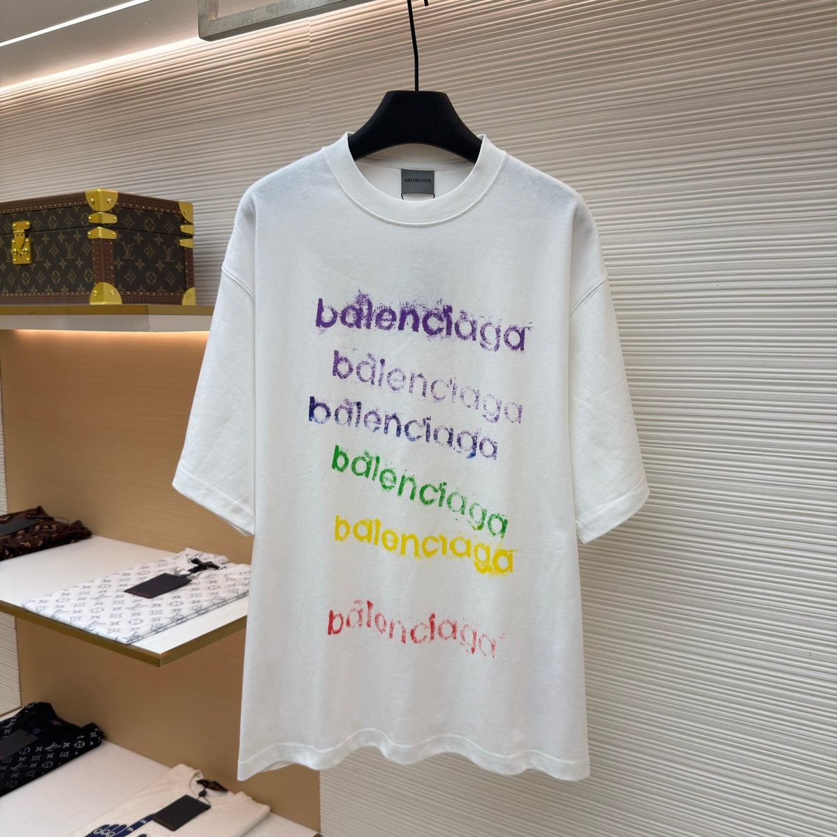 Balenciaga Logo Cotton Jersey T-Shirt