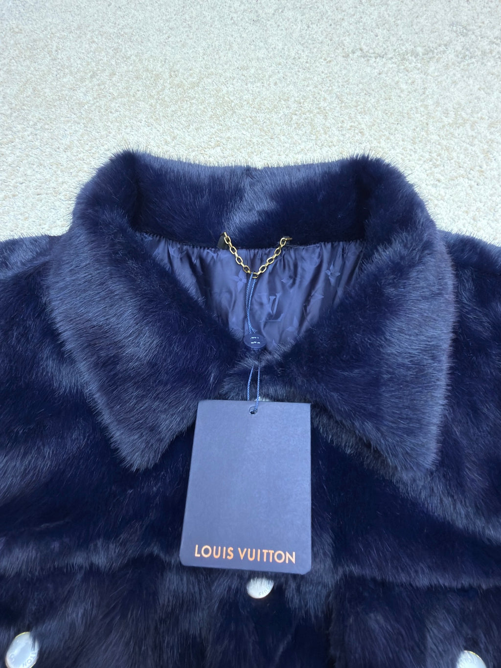 LV 1AIMUG Mink Denim Trucker Jacket