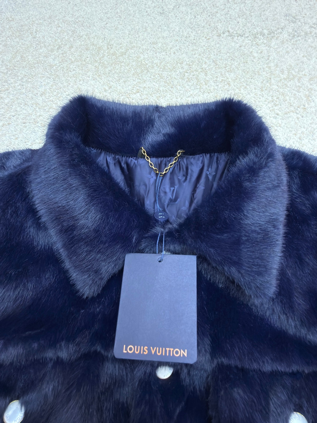 LV 1AIMUG Mink Denim Trucker Jacket