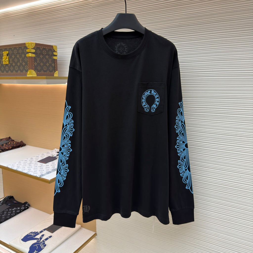 Chrome Hearts Horseshoe Long Sleeve T-Shirt