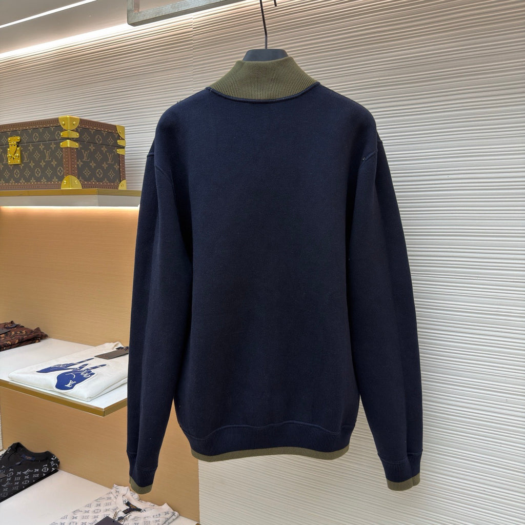 LV 1AKLY9 Reversible Monogram Jacquard Bomber