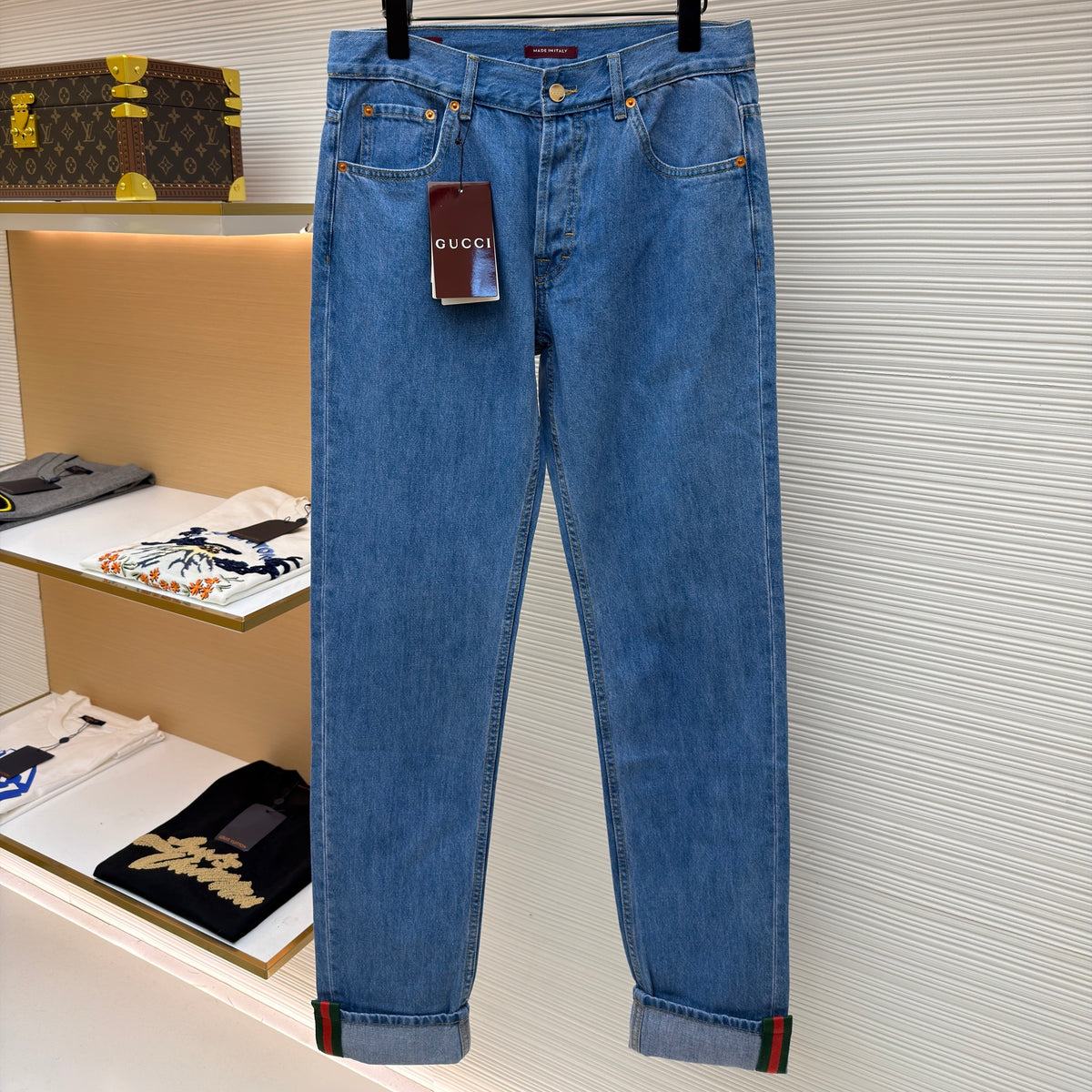 Gucci Tapered Fit Denim Trousers