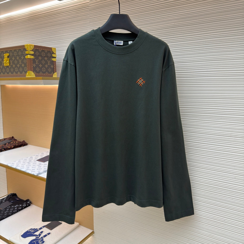 Burberry Long-sleeve Logo Cotton T-shirt
