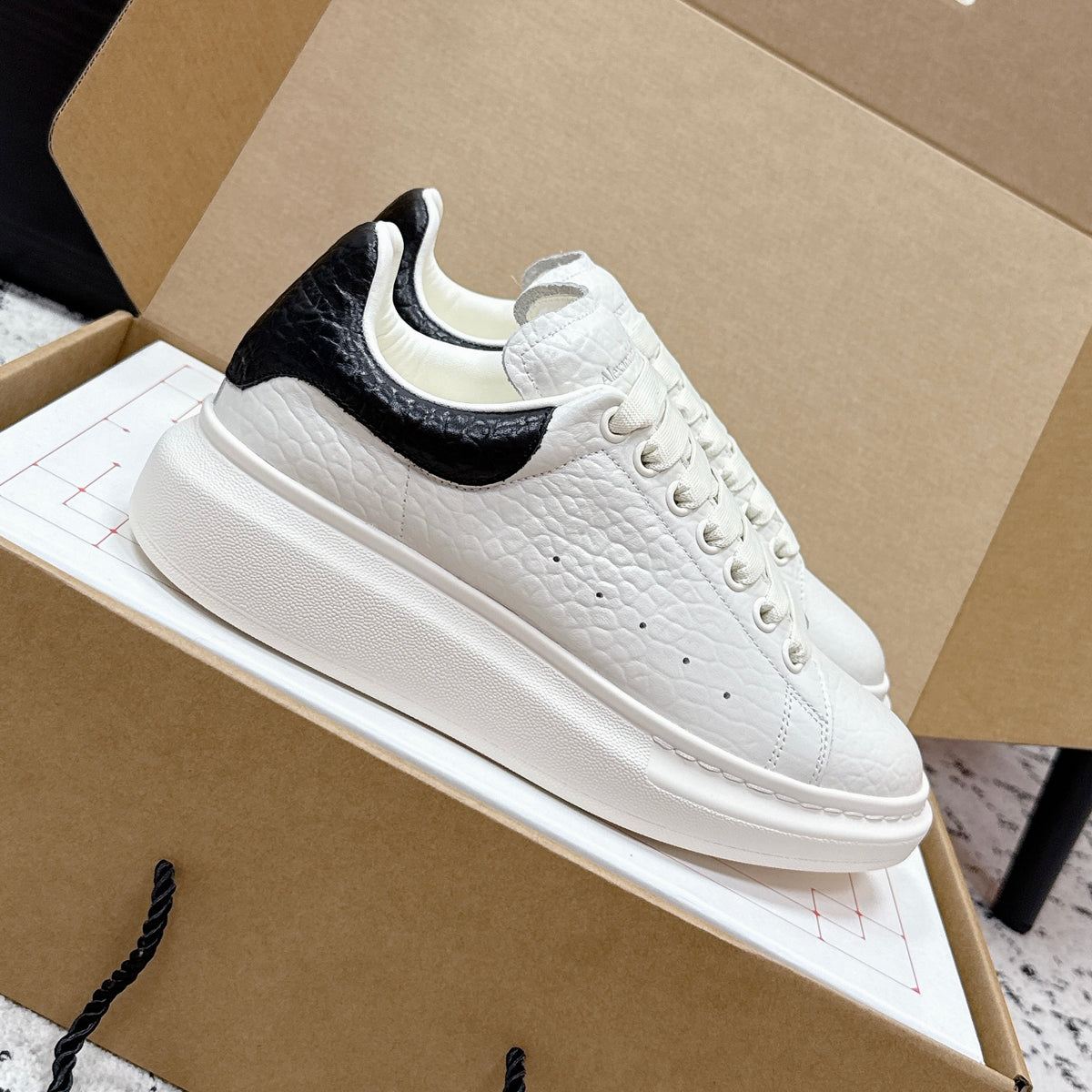 Alexander McQueen Oversized Sneaker in Grainy Shearling