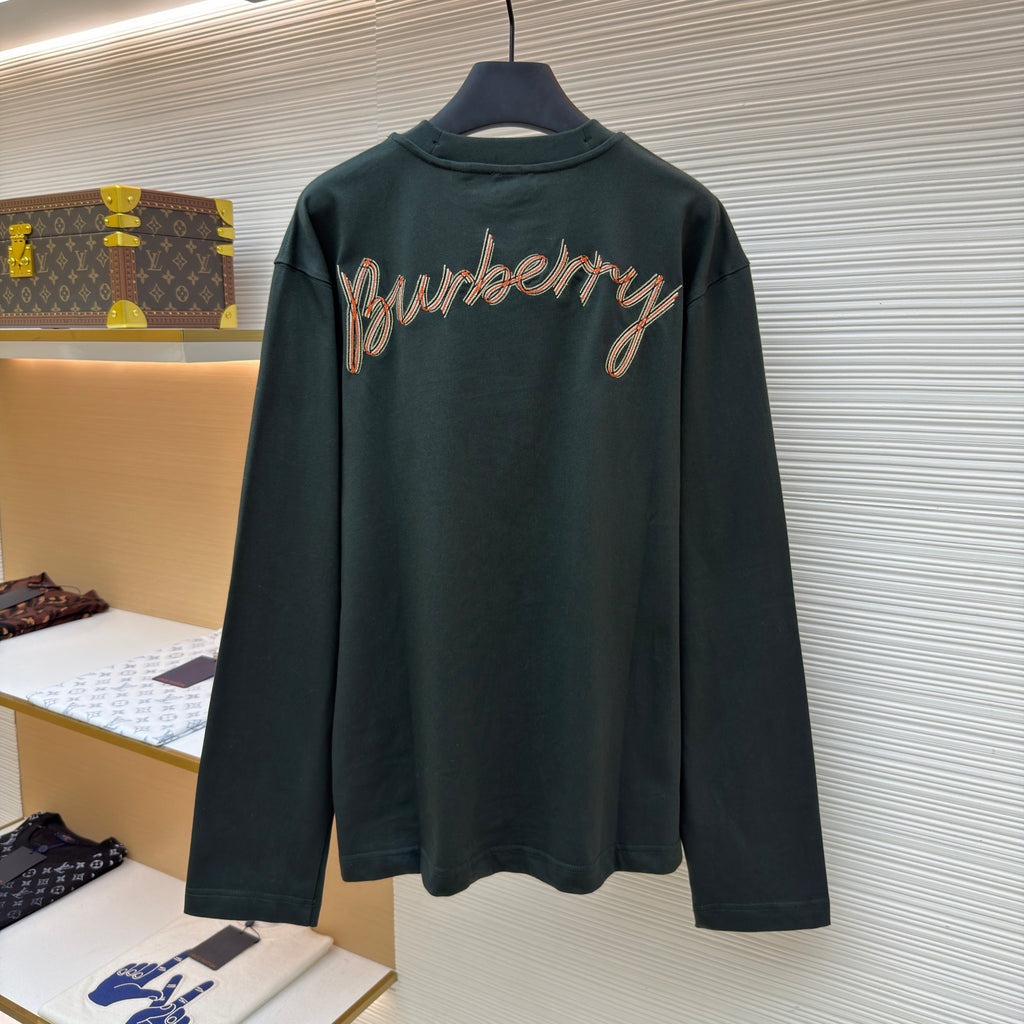 Burberry Long-sleeve Logo Cotton T-shirt