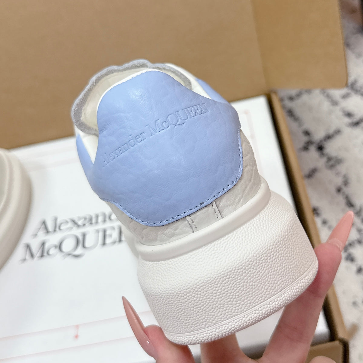 Alexander McQueen Oversized Sneaker in Grainy Shearling