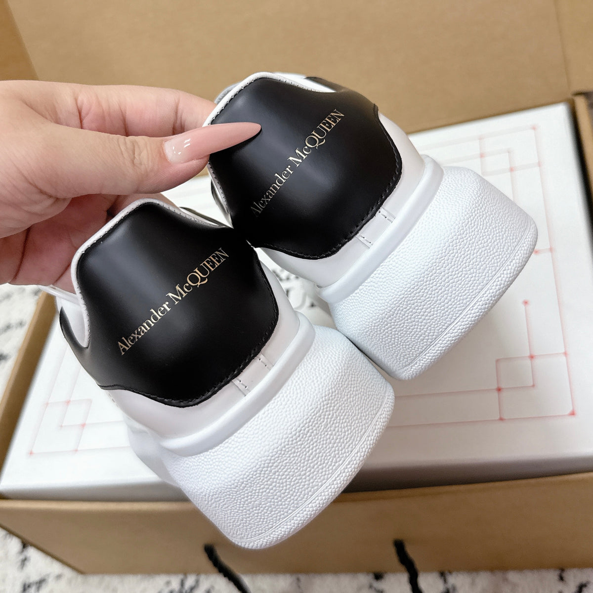 Alexander McQueen Oversized Sneaker in Calf Leather