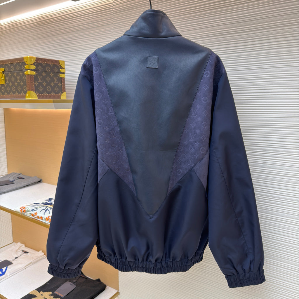 LV 1AJB74 Leather Mix Track Top