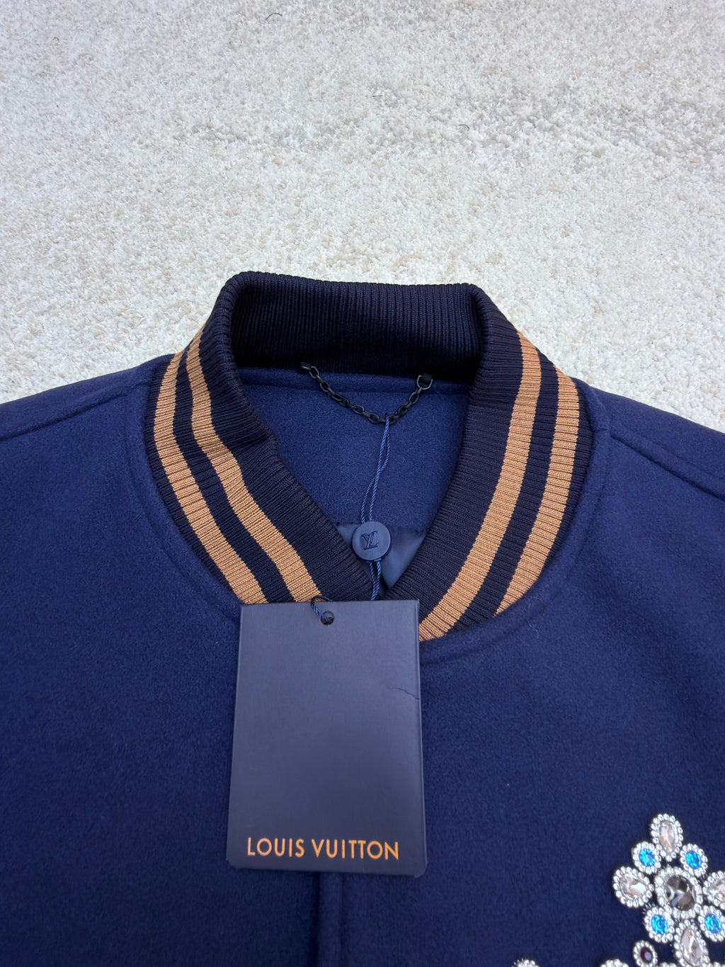 LV 1AJVKR Embellished Varsity Jacket