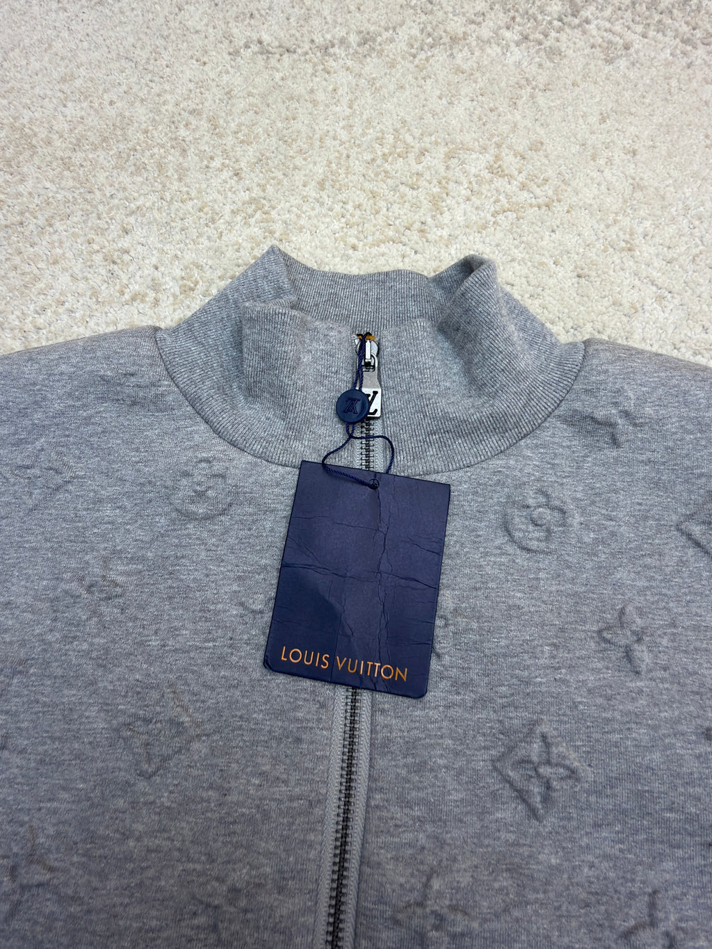 LV 1AK6FU Monogram Embossed Track Top