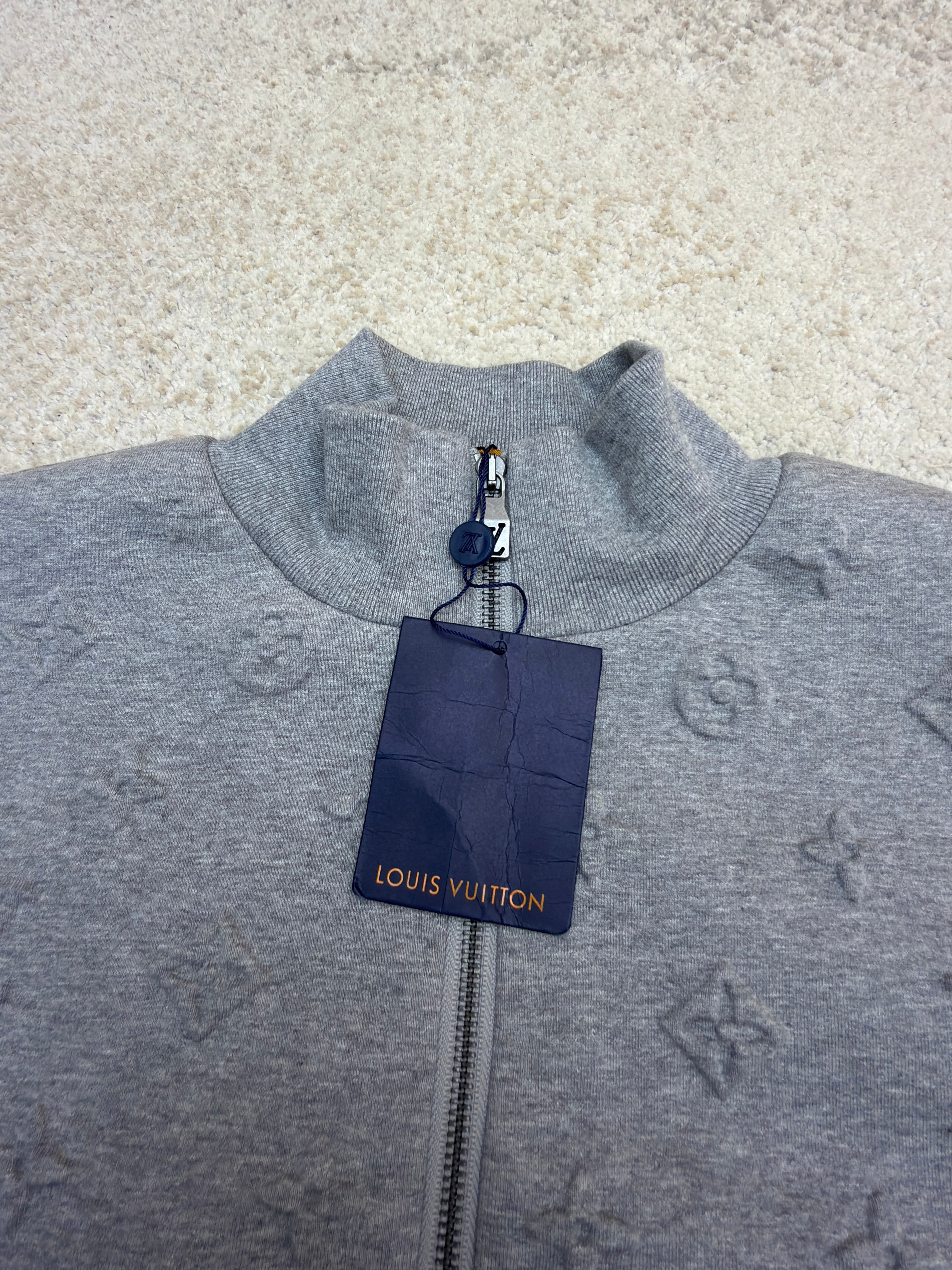 LV 1AK6FU Monogram Embossed Track Top
