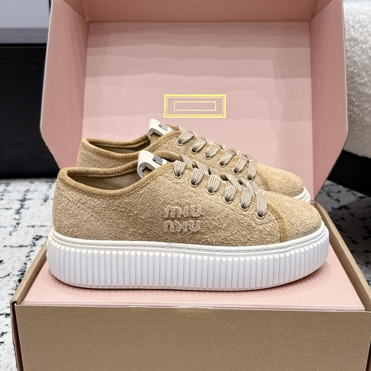 Miu Miu Suede Sneaker