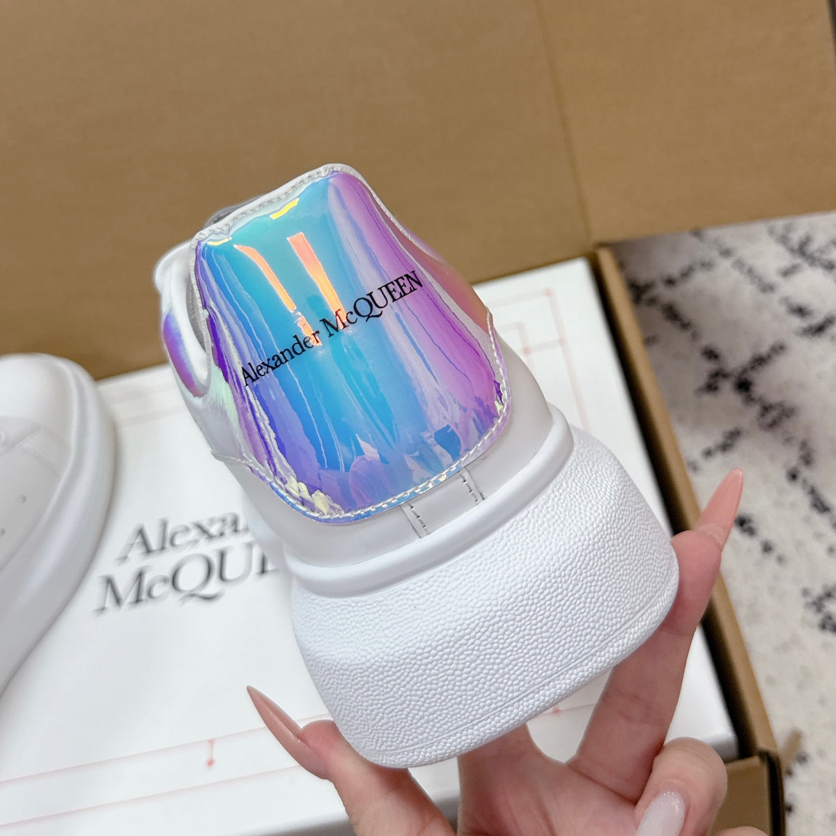 Alexander McQueen Oversized Sneaker in Calf Leather