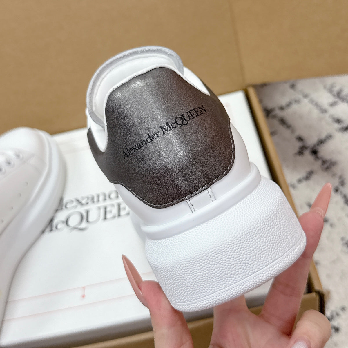 Alexander McQueen Oversized Sneaker in Calf Leather