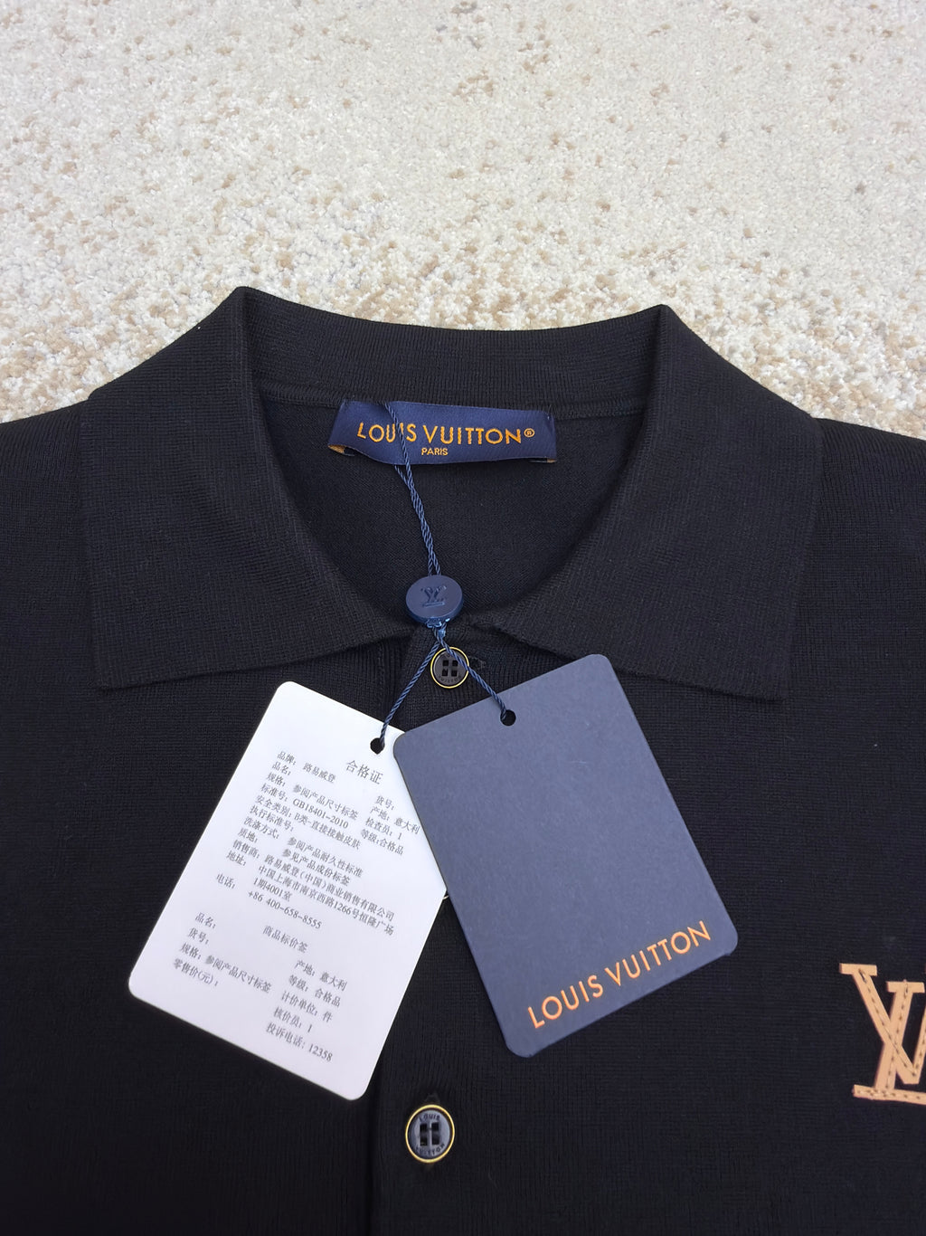 LV 1AK71B Short-Sleeved Polo Shirt With Signature