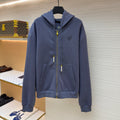 LV 1AFRB1 Embroidered Jersey Jacket with Zipper and Hood