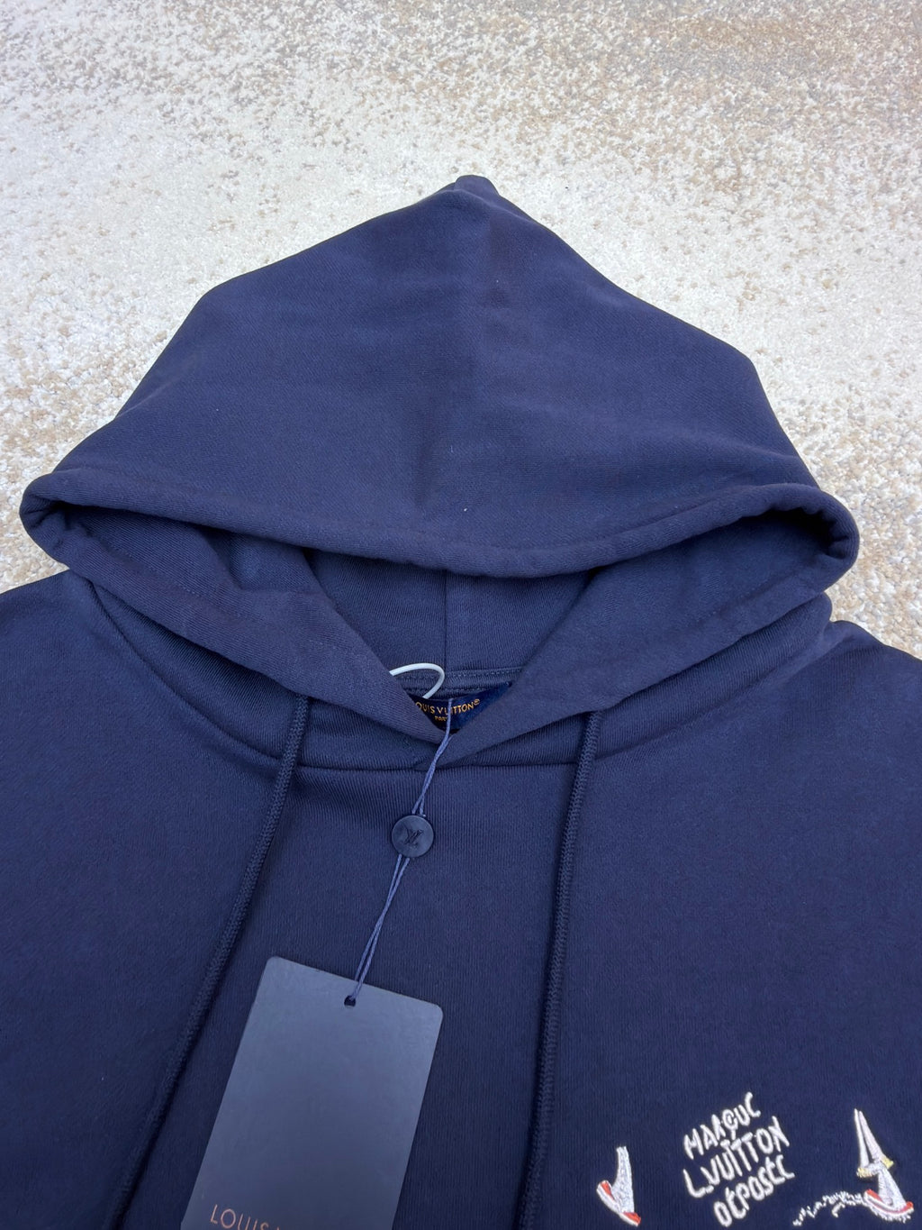 LV 1AHW66 Embroidered Signature Hoodie