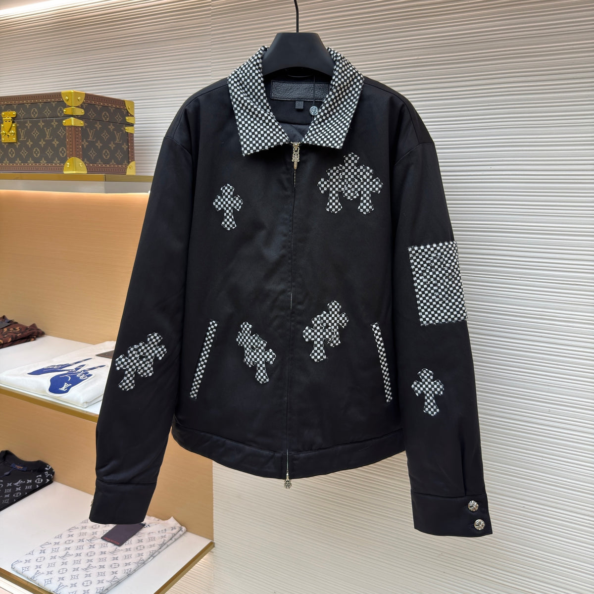 Chrome Hearts Checkerboard Cross Patch Jacket