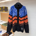 LV 1AFAN3 Chevron Mohair Cardigan