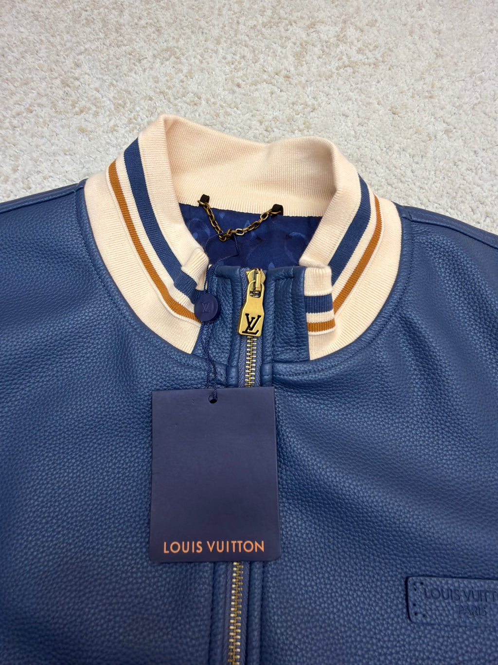 LV 1AK6V4 Sporty Leather Track Top