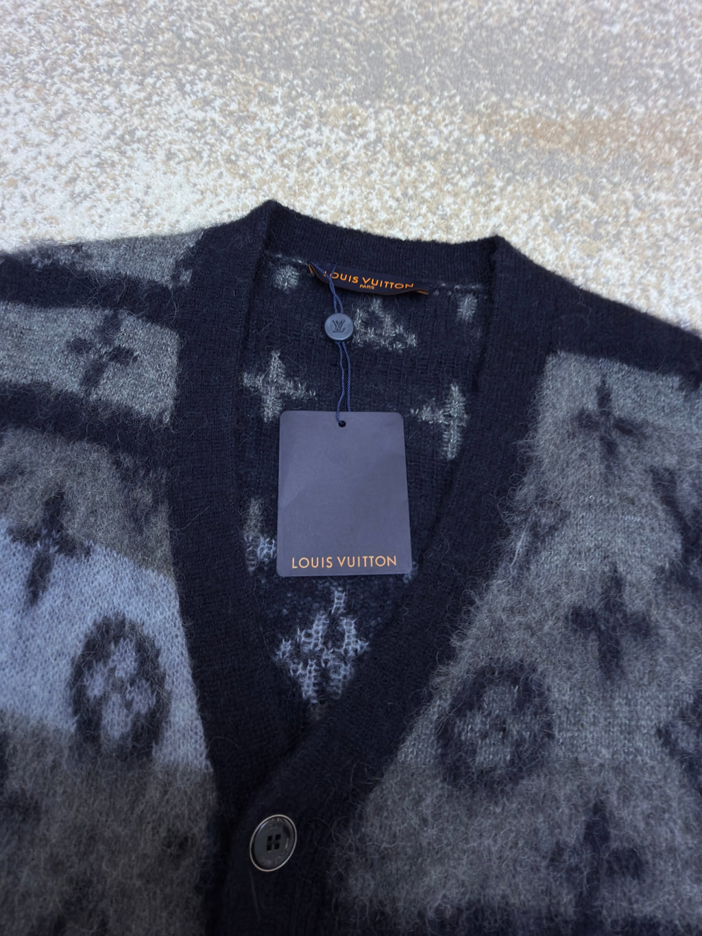 LV 1AIOX8 Monogram Mohair Cardigan