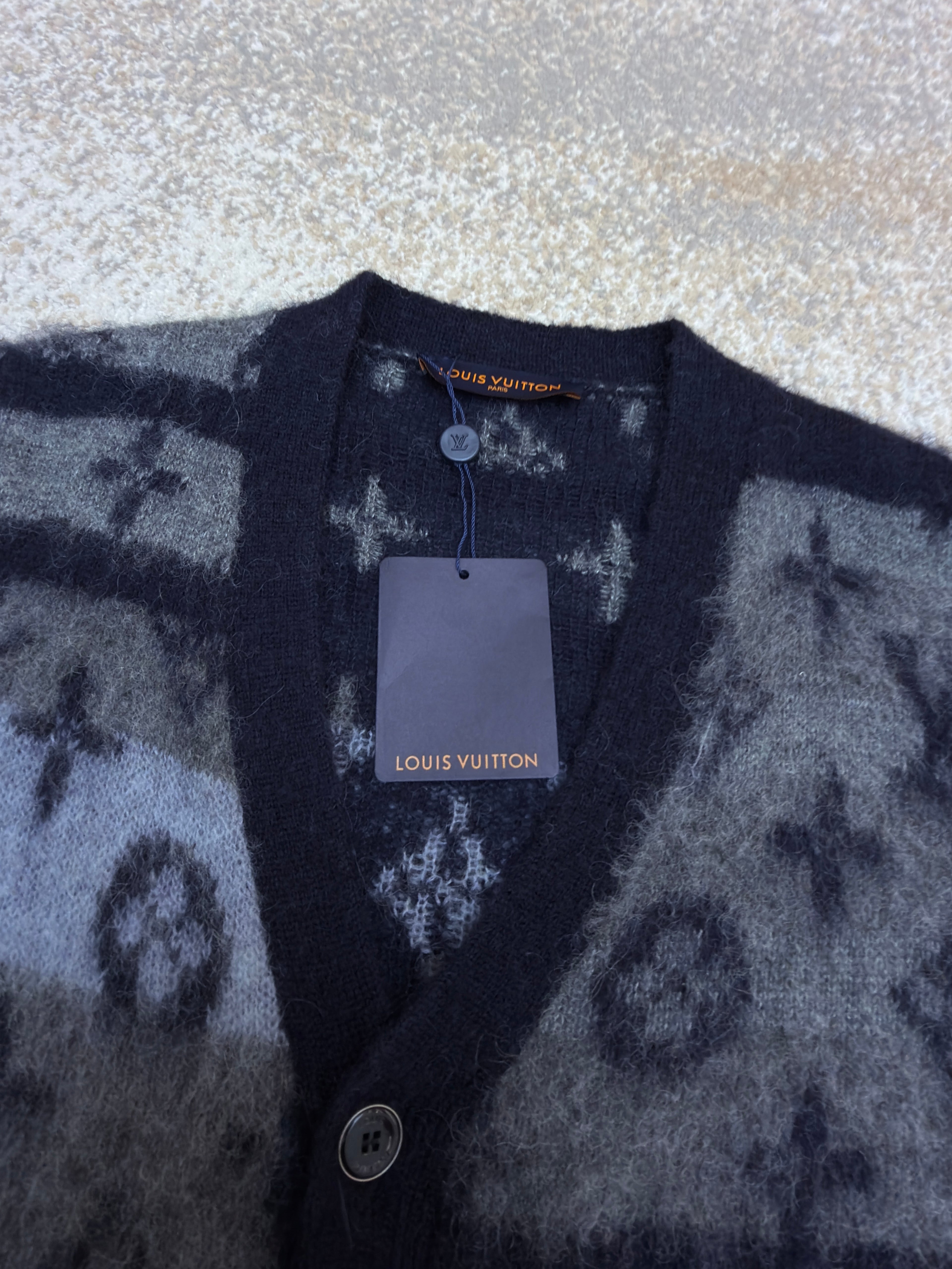 LV 1AIOX8 Monogram Mohair Cardigan
