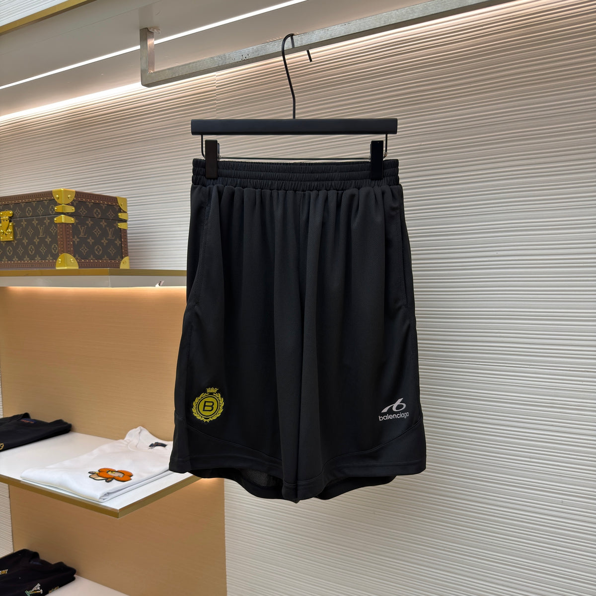 Balenciaga Soccer Baggy Shorts in Technical Jersey