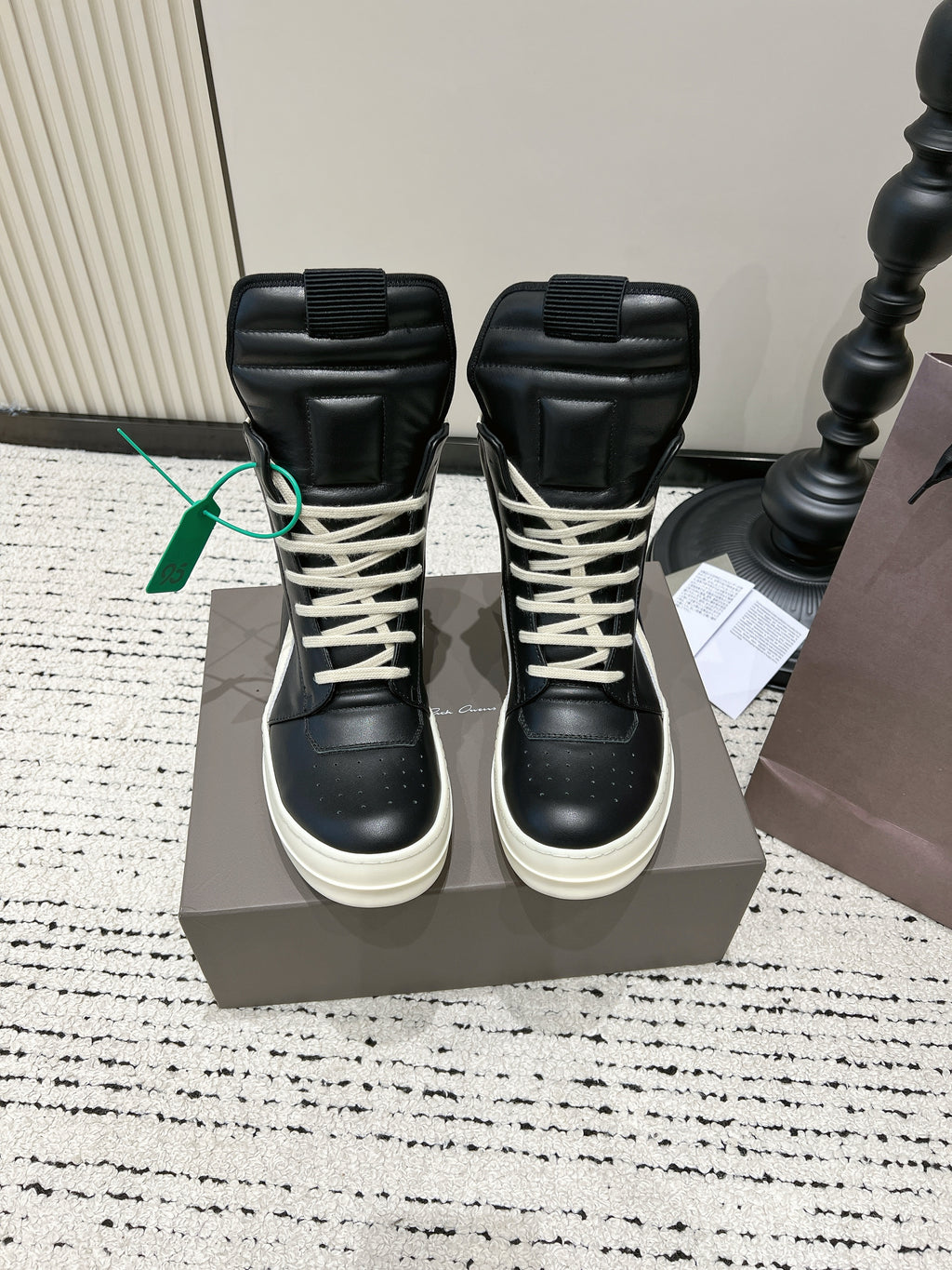 Rick Owens Geobasket Leather Sneakers